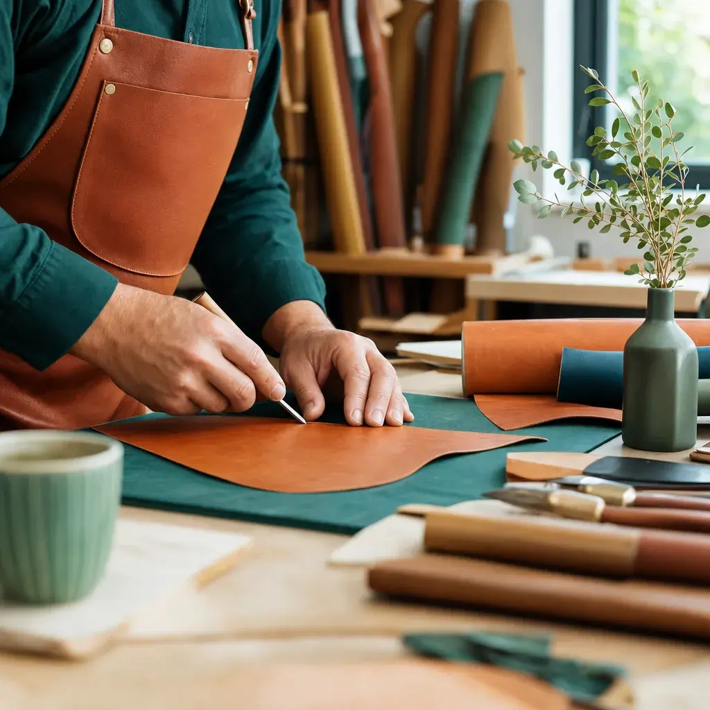 Artisan sarthois au travail dans son atelier